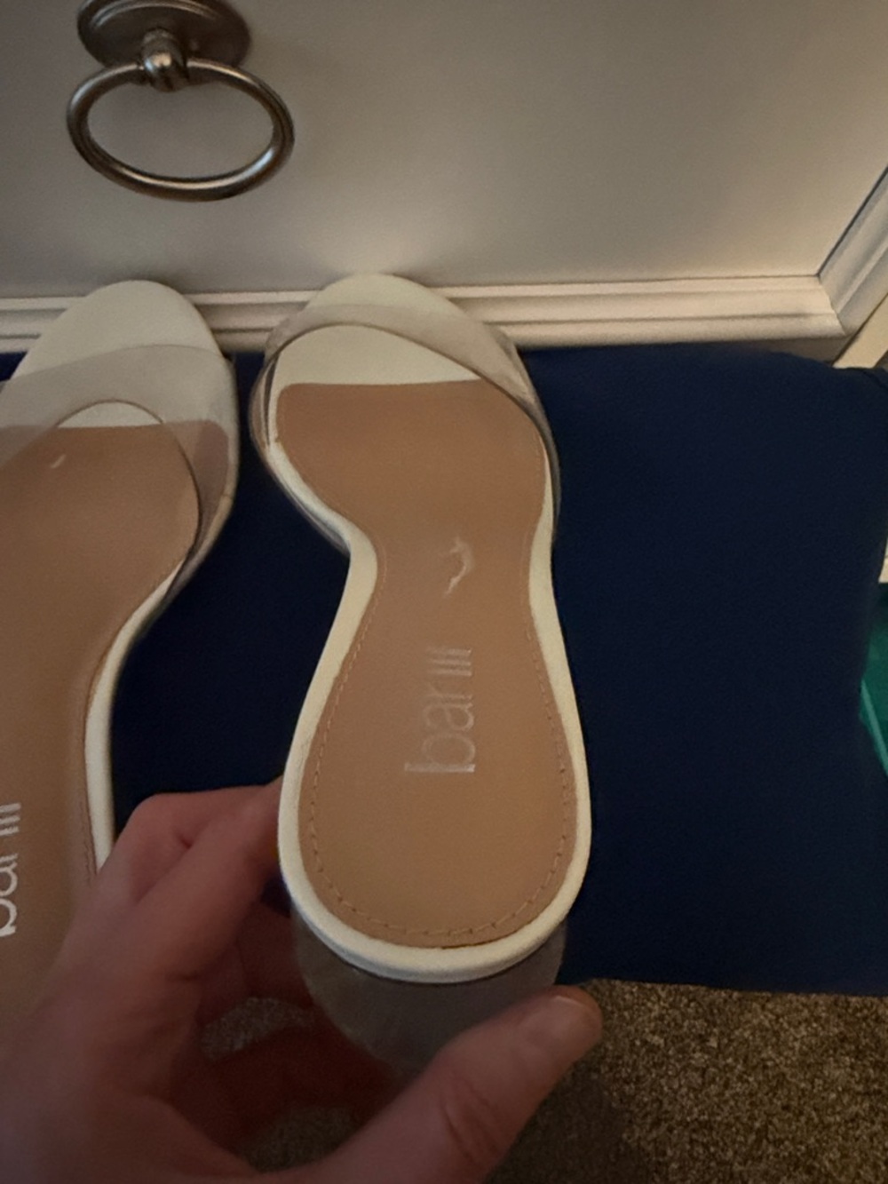 Bar III Clear and White Bubble Heel Slide Sandal - Picture 9 of 9